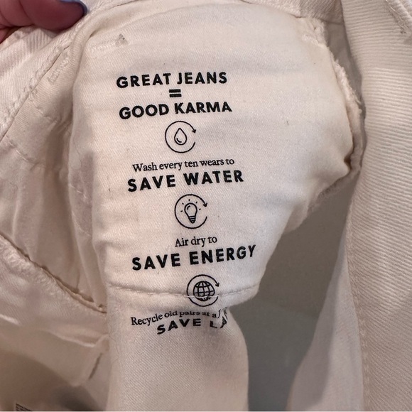 J.Crew White Denim Pencil Skirt with Front Slit Sz 27 Style AK112 - Picture 6 of 8